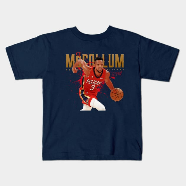 CJ Mccollum Kids T-Shirt by Juantamad